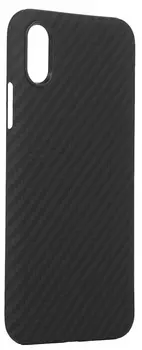 Чехол-накладка Red Line карбон для смартфона Apple iPhone X, полиуретан, серый (УТ000021534)