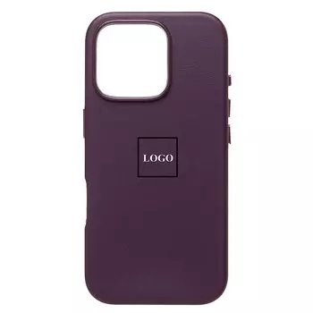 Чехол-накладка ORG SM002 для смартфона Apple iPhone 16 Pro, экокожа, бордовый (234507)