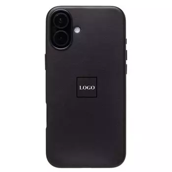 Чехол-накладка ORG SM002 для смартфона Apple iPhone 16 Plus, экокожа, черный (234498)