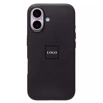Чехол-накладка ORG SM002 для смартфона Apple iPhone 16, экокожа, черный (234497)