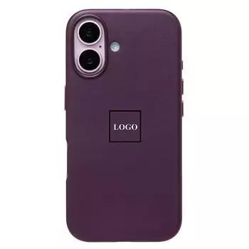 Чехол-накладка ORG SM002 для смартфона Apple iPhone 16, экокожа, бордовый (234505)