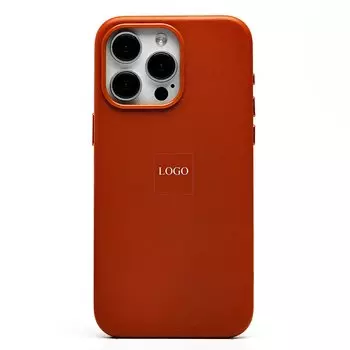 Чехол-накладка ORG SM002 SafeMag для смартфона Apple iPhone 15 Pro Max, экокожа, серо-коричневый (222519)