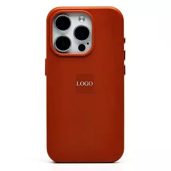 Чехол-накладка ORG SM002 SafeMag для смартфона Apple iPhone 15 Pro, экокожа, серо-коричневый (222514)