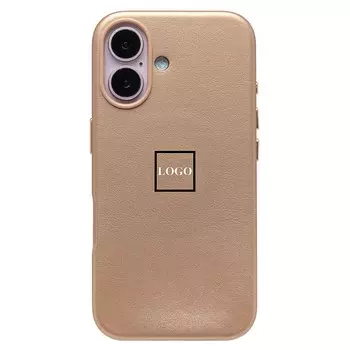 Чехол-накладка ORG SM002 SafeMag для смартфона Apple iPhone 16, экокожа, золотистый (238668)