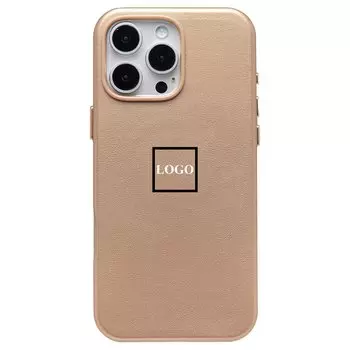Чехол-накладка ORG SM002 SafeMag для смартфона Apple iPhone 16 Pro Max, экокожа, золотистый (238666)