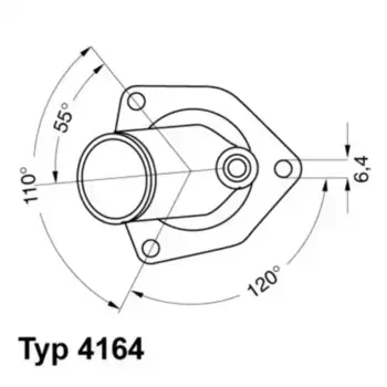 Термостат системы охлаждения WAHLER 4164.92D