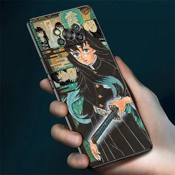 Чехол для Xiaomi Mi Poco X3 NFC X4 Pro F3 M3 C40 F4 GT M5 M4 F1 11 Lite 11T 10T 9T силиконовый чехол для телефона Demon Slayer Art Fundas Mi Poco C40
