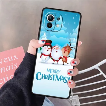 Merry Christmas Snow Funda Case For Xiaomi Mi 11 Lite 5G NE 11T Pro 10T 9T Note 10 12 12X 12S Ultra Soft Silicone Phone Cover Mi Note 10 Lite