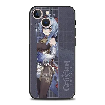 Genshin Impact Game Role для iPhone 11 12 13 15 14 Pro Max чехол для телефона X XR XS 7 8 Plus SE 2020 роскошный черный мягкий чехол Funda iPhone 11