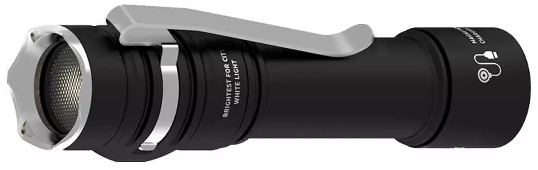 Фонарь карманный Armytek Prime C2 Pro Magnet USB черный/белый лам.:светодиод.x1 (F08101C)