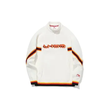 Li Ning Paris Fashion Week Runway Свободный повседневный свитер-свитшот Мужская толстовка Off-White AWDQ859-1 L