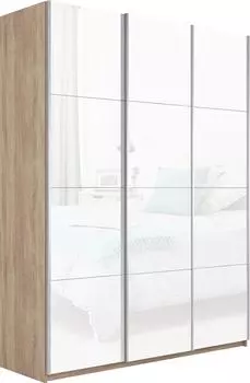 Шкаф Прайм 3 TM_L-180 Дуб сонома Стекло белое 1800*2300*570