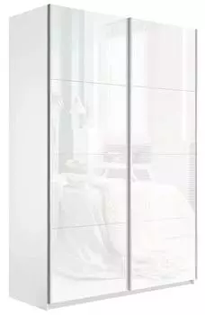Шкаф Прайм 2 TM_L-120 Белый снег Стекло белое Стекло белое 1200*2300*570