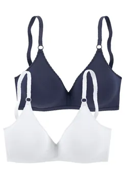 Бюстгальтер-футболка PETITE FLEUR, цвет marine blue/White