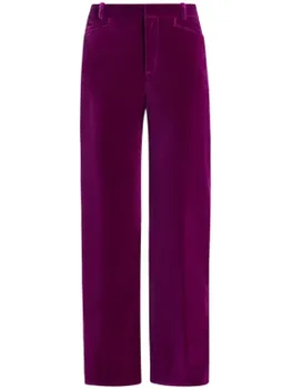 Расклешенные бархатные брюки TOM FORD, розовый