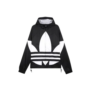 Adidas Originals Trefoil Большой логотип с принтом Спортивная куртка Мужская Верхняя одежда Черный FM3757 M