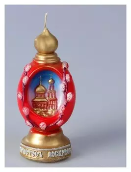 Декоративная свеча «Пасхальное яйцо с храмом»»