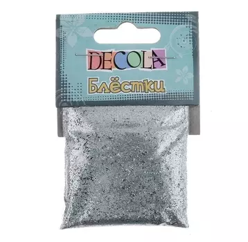 Декор блёстки ЗХК Decola 0.2 мм, 20 г, серебро