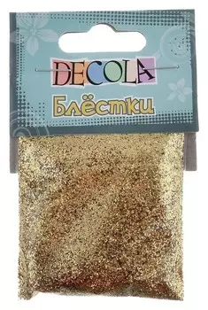Декор блёстки ЗХК Decola 0.2 мм, 20 г, золото майя