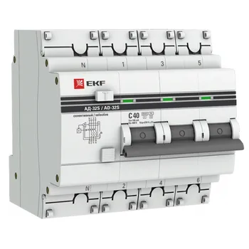 Автомат дифференциальный EKF DA32-40-100S-4P-pro АД-32 3P+N (S) 40А (С) 100мА тип (АС) эл. 4,5кА PROxima