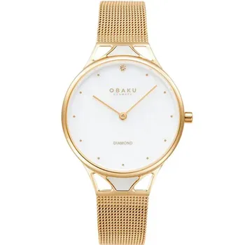fashion наручные женские часы Obaku V302LXGWMG. Коллекция Diamond