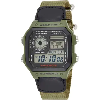 Японские наручные мужские часы Casio AE-1200WHB-3B. Коллекция Digital
