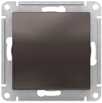 Кнопка Schneider Electric ATN000615 AtlasDesign, нажимная, сх.1, 10АХ, механизм, мокко