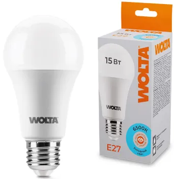 Лампа светодиодная WOLTA 25W60BL15E27 15Вт 6500К E27