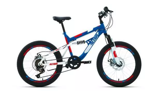ALTAIR MTB FS 20 disc (рост 14") 2019-2020, синий/красный, RBKT02N06003