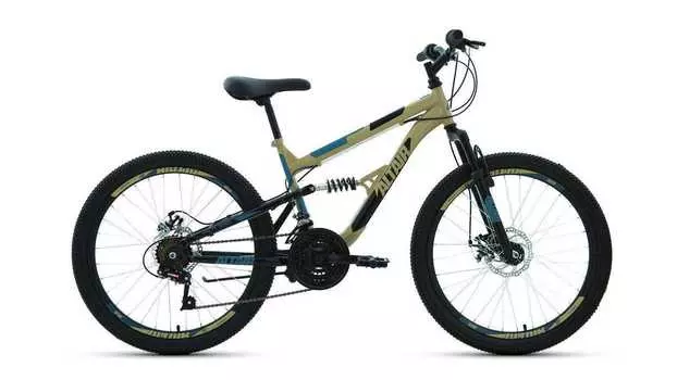 ALTAIR MTB FS 24 disc (24" 18 ск. рост 15") 2020-2021, бежевый/черный, RBKT1F14E002