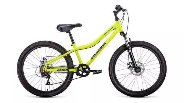 ALTAIR MTB HT 24 2.0 disc (24" 6 ск. рост 12") 2020-2021, ярко-зеленый/черный, RBKT11N4P004