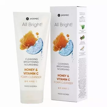 JKOSMEC Пенка для умывания с экстрактом мёда и витамина С, ALL BRIGHT 0.18