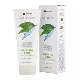 JKOSMEC Пенка для умывания с экстрактом зелёного чая и BHA, ALL BRIGHT 180.0