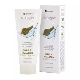 JKOSMEC Пенка для умывания с гиалуроном и муцина улитки, ALL BRIGHT