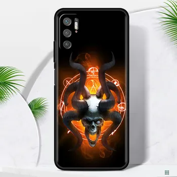 Чехол для Xiaomi Redmi Note 10 Pro 9 8 9S 11 10S 7 9A K40 9T 9C NFC 8T черный мягкий силиконовый чехол для телефона Devil Horror Skull Redmi Note11 Pro