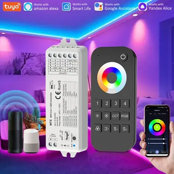 Контроллер WT5 Tuya Wi-Fi, 12 В, 24 В, 15 А, 5 в 1