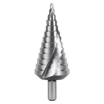 RUKO RK-101056 Сверло ступенчатое 4,0-39,0 мм, 13 ступеней, HSS, 118°, со спиральными стружечными канавками