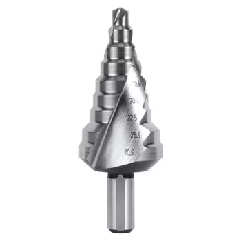 RUKO RK-101098 Сверло ступенчатое 6,0-30,5 мм, 9 ступеней, HSS, 118°, HZ, со спиралевидной канавкой