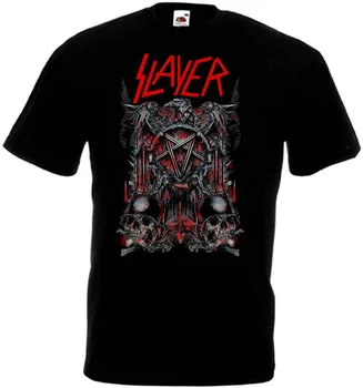 Футболка унисекс Slayer Poster V17, черная футболка в стиле хэви-метал в стиле трэш S