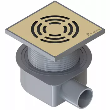 Душевой трап Armadi Art Smart Design 10х10 с решеткой золото