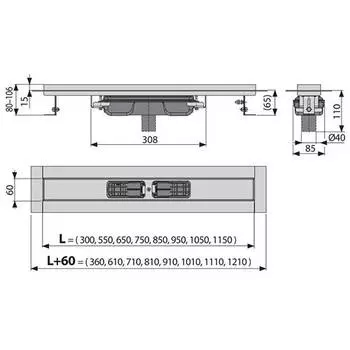 Душевой лоток AlcaPlast 95 см (APZ1106-950)