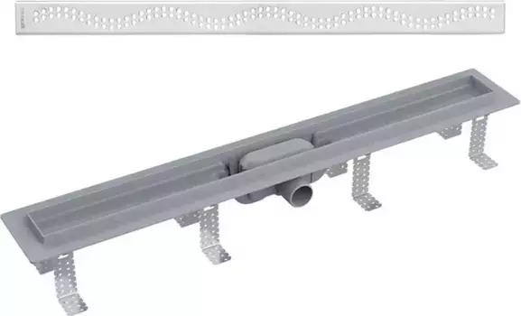 Душевой трап (лоток) AlcaPlast APZ8-Simple 850M с решеткой и опорами
