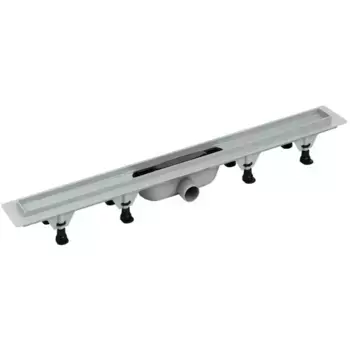 Душевой лоток Plastbrno Design 1 85.5 с решеткой и опорами серый