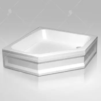 Душевой поддон 100*100*15 h27 RGW BT/CL-S-A /Трапеция Ø60 Акриловый (FW5-5) 16180500-51-A