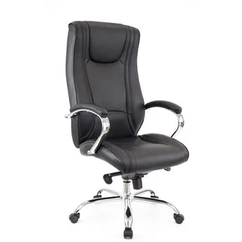 Компьютерное кресло для руководителя кожа черный Everprof EC-370 Leather Black