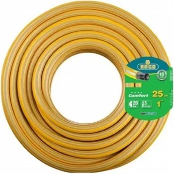 Шланг поливочный RACO COMFORT, 1?, 25 м, 20 атм, трёхслойный, армированный (40303-1-25)