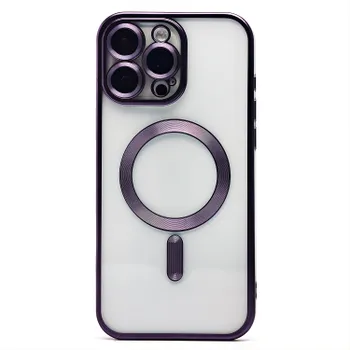 Чехол-накладка Activ SM027 SafeMag для смартфона Apple iPhone 16 Pro Max, силикон, темно-фиолетовый (235520)