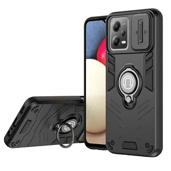 Противоударный чехол KEYSION для Redmi Note 12 5G 12 Pro + защитное кольцо для камеры 5G, чехол для телефона Xiaomi POCO X5 Pro 5G for POCO X5 5G серый