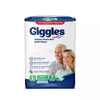 Giggles Подгузники для взрослых размер L 7 шт