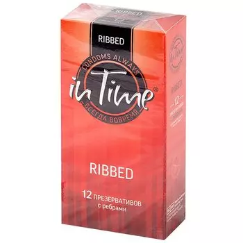 in Time Ribbed Презервативы с ребрвми 12 шт